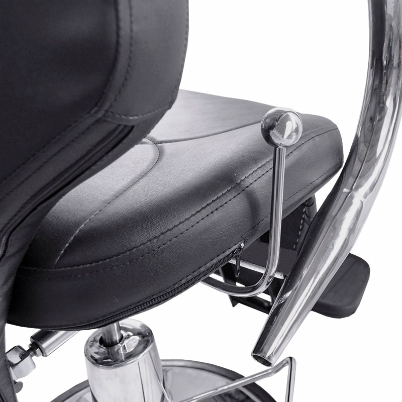 SILLON PELUQUERIA NANOFORT MKZ-BX2668B 1 CUERPO ACERO NEGRO RECLINABLE HIDRAULICO - 4
