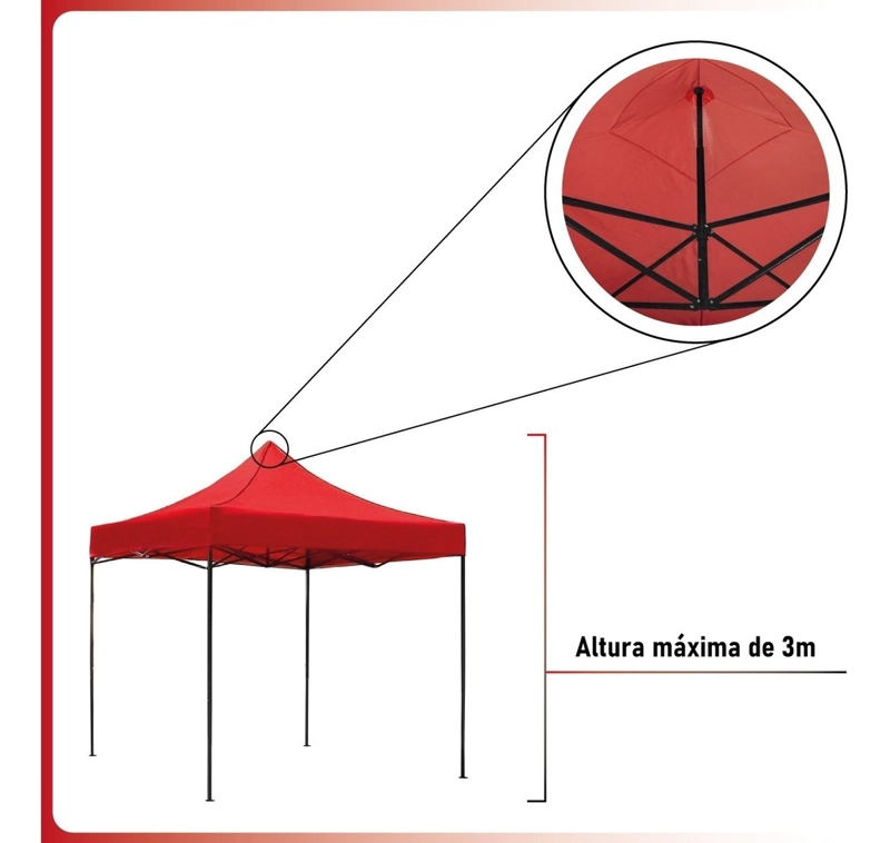 CARPA JARDIMEX 3 X 3 PLEGABLE LONA IMPERMEABLE PARA JARDIN - 2