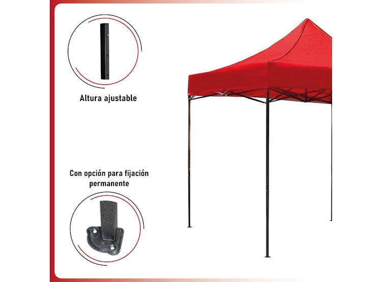 CARPA JARDIMEX 3 X 3 PLEGABLE LONA IMPERMEABLE PARA JARDIN - 4