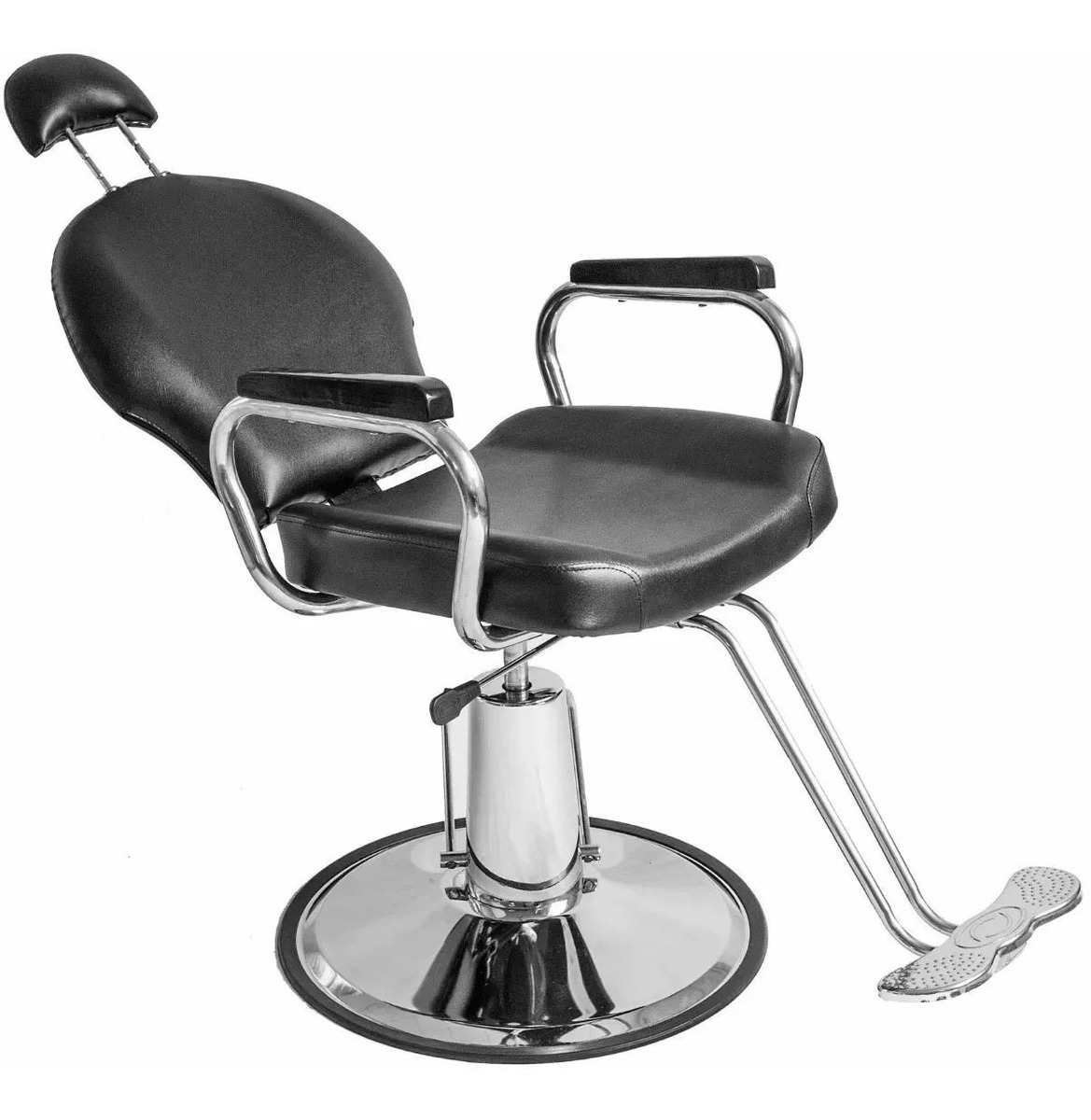 SILLON RECLINABLE NANOFORT 1 CUERPO ACERO NEGRO BARBERIA SALON ESTETICA - 2