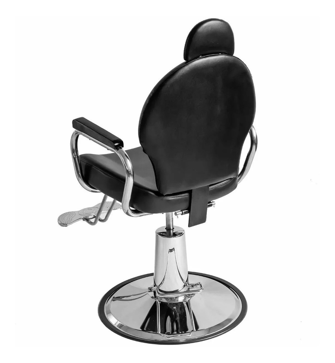 SILLON RECLINABLE NANOFORT 1 CUERPO ACERO NEGRO BARBERIA SALON ESTETICA - 3