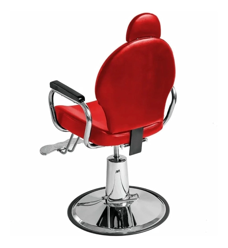 SILLA NANOFORT 1 CUERPO ACERO ROJO RECLINABLE BARBERO HIDRAULICA - 3