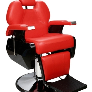 SILLON NANOFORT MKZ-SILLONBARBEROJO 1 CUERPO ACERO ROJO NEUMATICO BARBERIA - 1