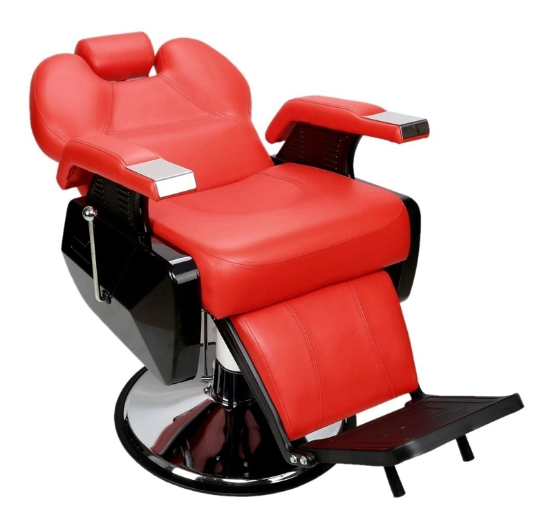 SILLON NANOFORT MKZ-SILLONBARBEROJO 1 CUERPO ACERO ROJO NEUMATICO BARBERIA - 2