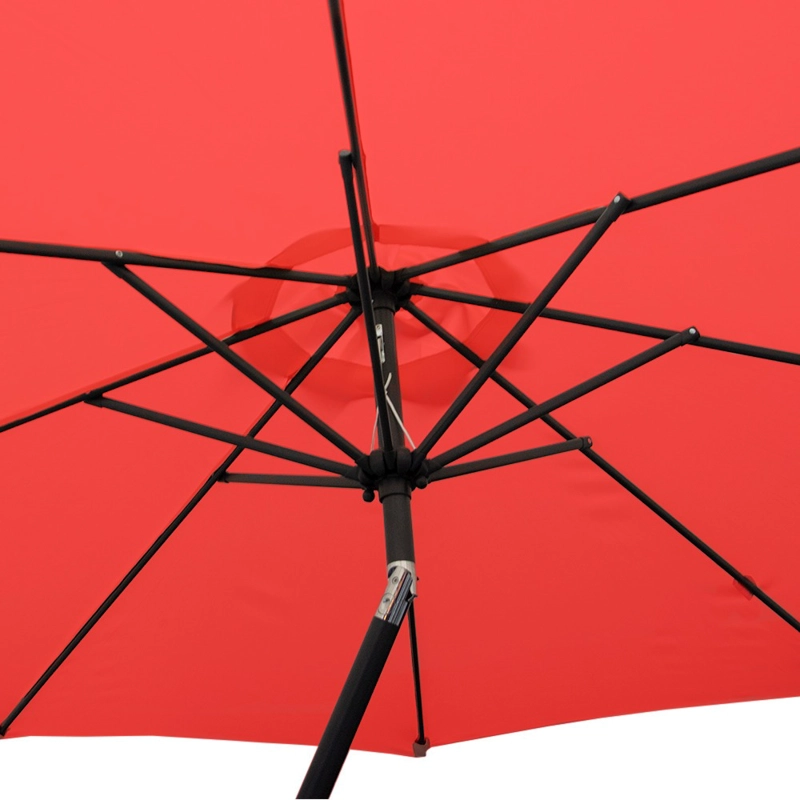 QUITASOL JARDIMEX 270CM PLEGABLE AJUSTABLE ROJO - 4
