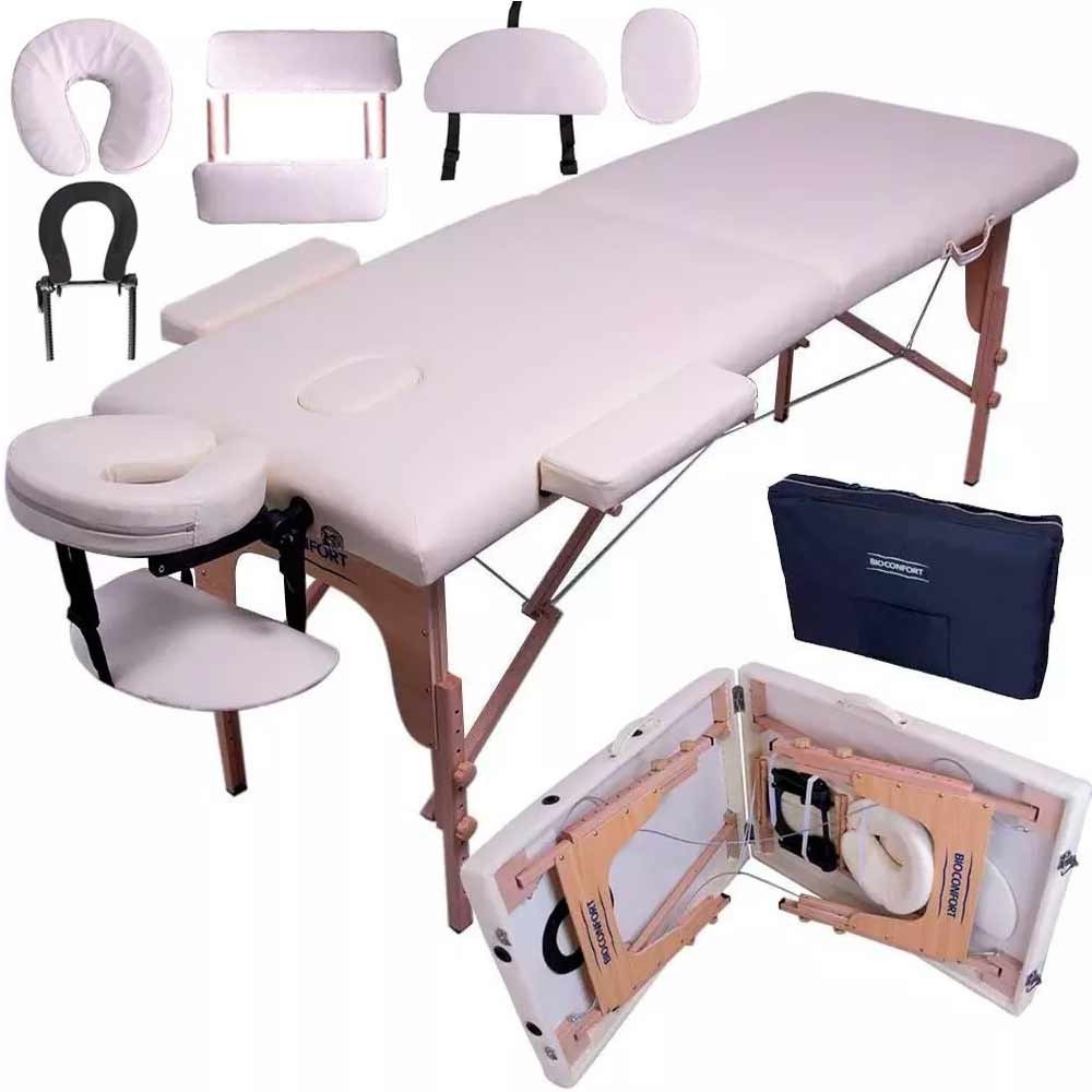 CAMILLA MASAJE NANOFORT 2 CUERPOS PORTATIL MADERA BEIGE - 1
