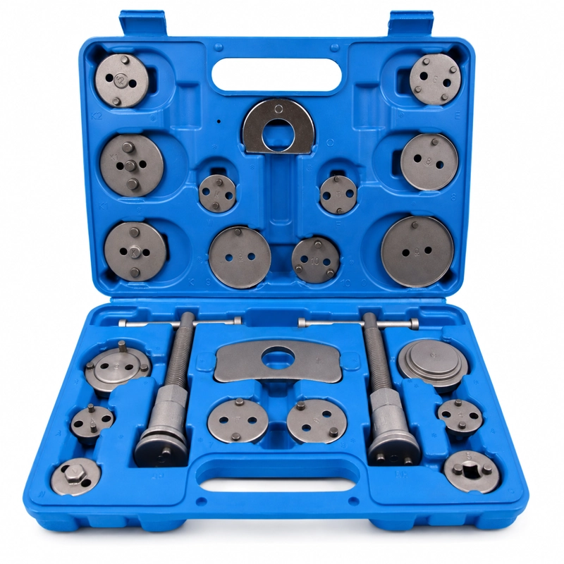 SET HERRAMIENTAS GUTSTARK REPARACION MKZ-REBOBPISTAZU 22 PIEZAS FRENOS COMPRESOR PISTONES CALIPER - 1