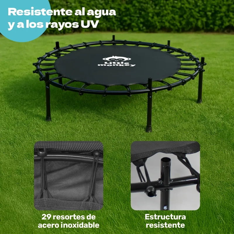 TRAMPOLIN LITTLE MONKEY 1.4 M CAMA ELASTICA USO RUDO NIÑOS - 4