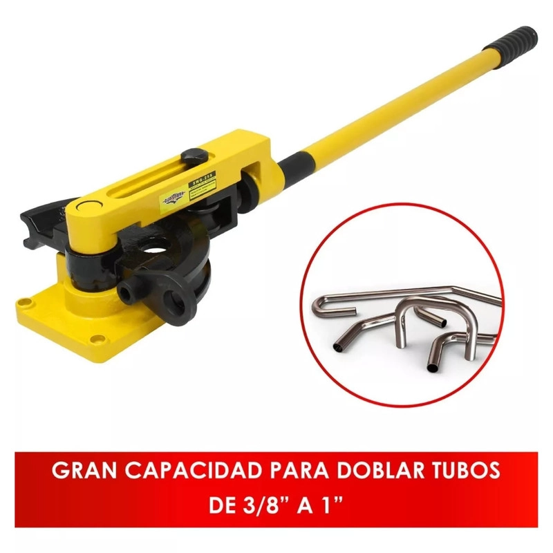 DOBLADORA CURVADORA DE TUBOS MANUAL 3/8 A 1 PULGADA - 7