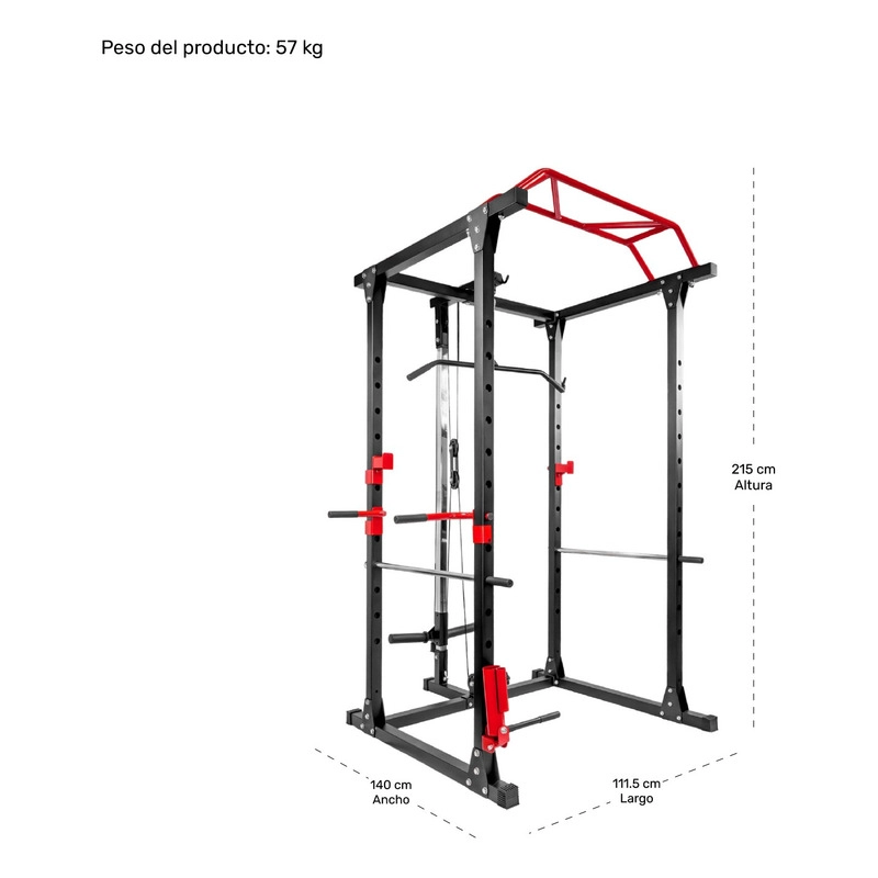 POWER RACK CENTURFIT MULTIFUNCIONAL TREN SUPERIOR 9 RUTINAS - 7