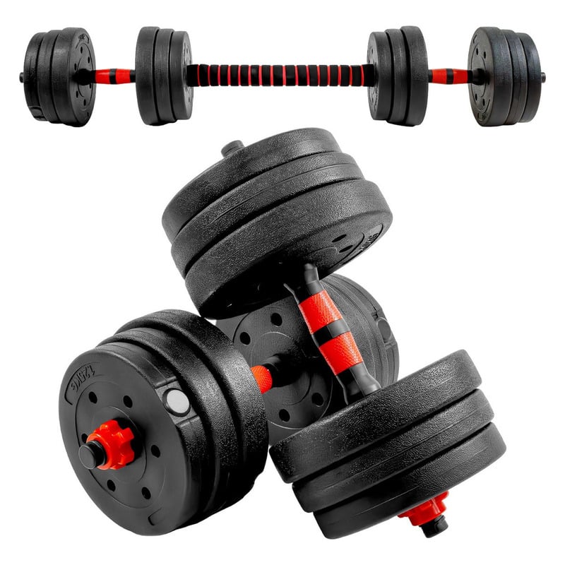 Set Mancuernas Ajustables 20K  Centurfit  12 Discos Pesas Barra Recta - 1