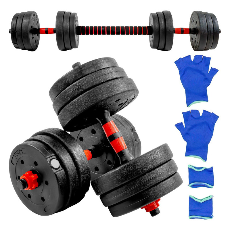 Set Mancuernas Ajustables 20K  Centurfit  12 Discos Pesas Barra Recta - 3