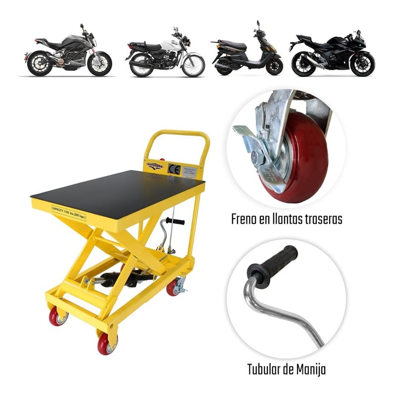 MESA ELEVADORA GUTSTARK 1/2 TON HIDRAULICA ANTIDERRAPANTE - 2
