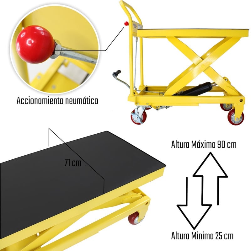MESA ELEVADORA GUTSTARK 1/2 TON HIDRAULICA ANTIDERRAPANTE - 3