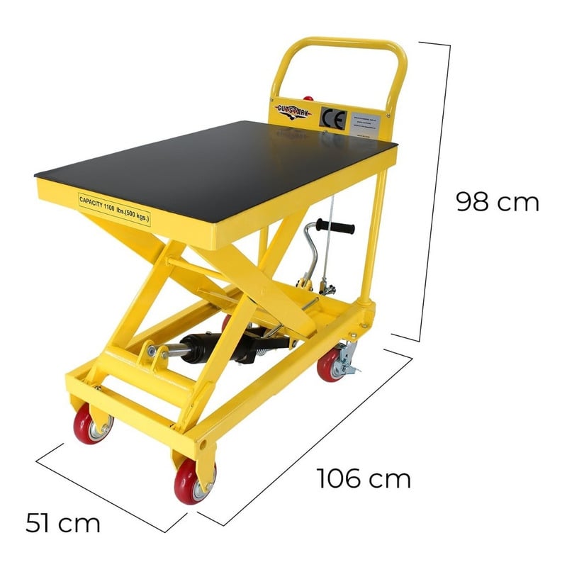 MESA ELEVADORA GUTSTARK 1/2 TON HIDRAULICA ANTIDERRAPANTE - 5