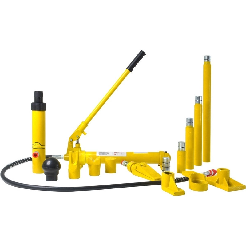 Porto Power Hidraulico 10 Toneladas Maxima Extencion 144Cm Prensa Gato Hidraulico Estuche Movil - 6