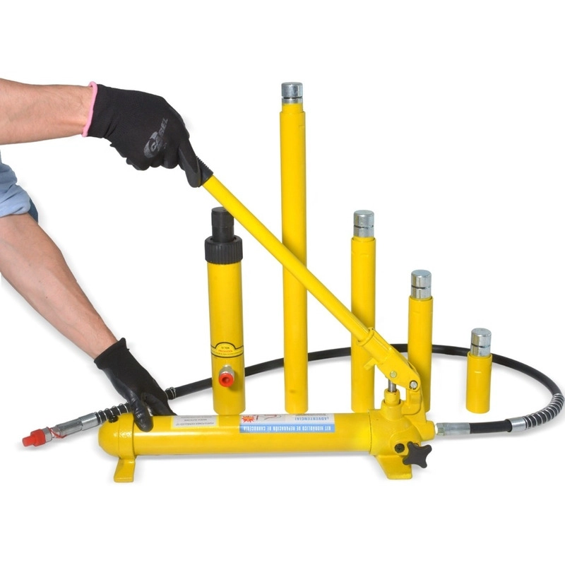 Porto Power Hidraulico 10 Toneladas Maxima Extencion 144Cm Prensa Gato Hidraulico Estuche Movil - 7
