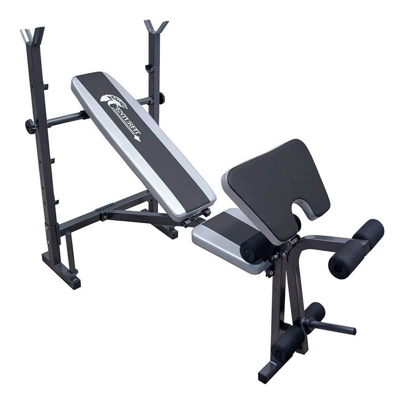 BANCO MULTIFUNCIONAL 5 EN 1 CENTURFIT GYM PECHO BICEP PESAS - 1