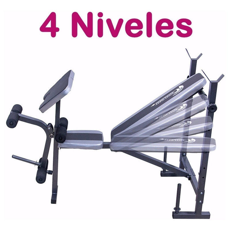 BANCO MULTIFUNCIONAL 5 EN 1 CENTURFIT GYM PECHO BICEP PESAS - 2