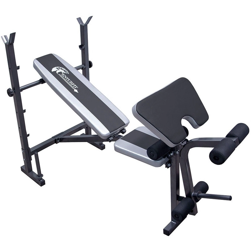 BANCO MULTIFUNCIONAL 5 EN 1 CENTURFIT GYM PECHO BICEP PESAS - 4