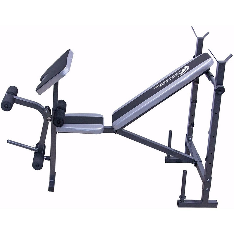 BANCO MULTIFUNCIONAL 5 EN 1 CENTURFIT GYM PECHO BICEP PESAS - 5