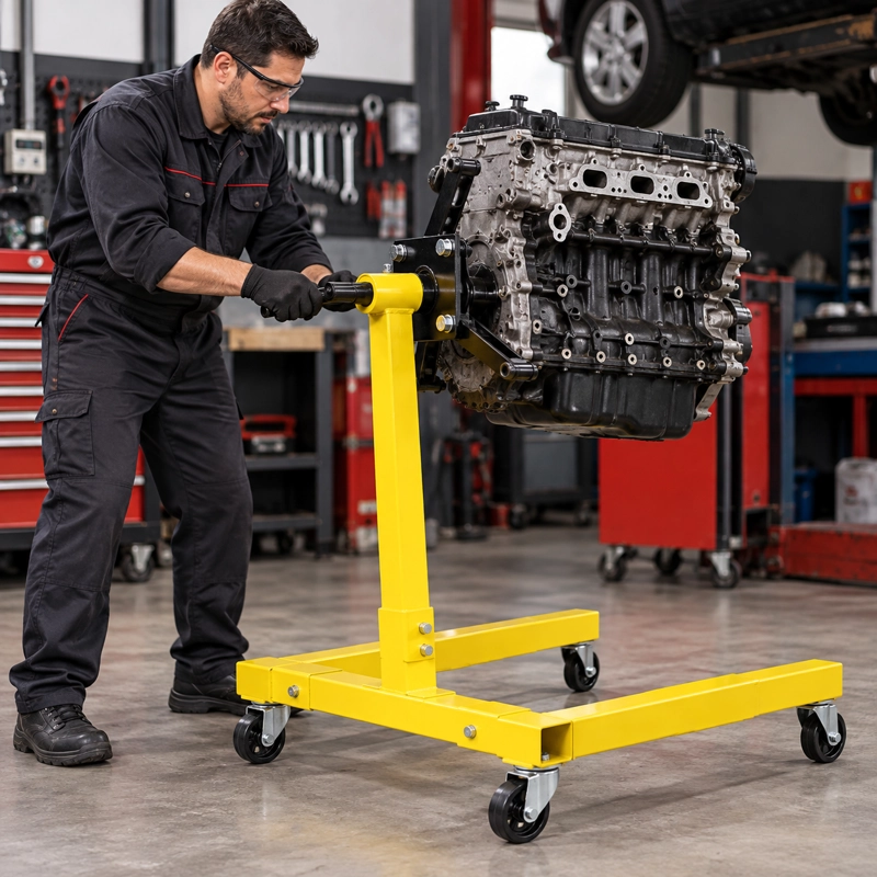 SOPORTE PARA MOTOR INDUSTRIAL GUTSTARK 500KG CABEZA GIRATORIA 360° - 7