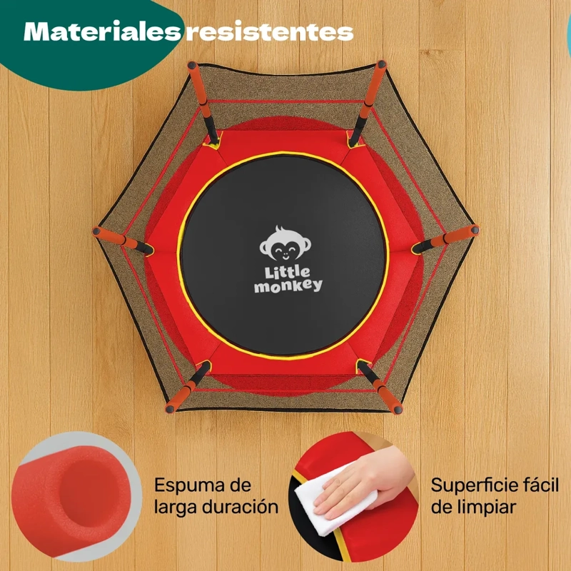 TRAMPOLIN LITTLE MONKEY CAMA ELASTICA 1.4M USO RUDO NIÑOS - 3
