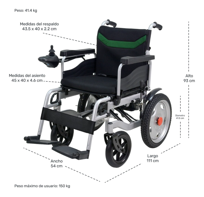 SILLA DE RUEDAS ELE CTRICA GENE RICO REFORZADA 5 VELOCIDADES JOYSTICK - 4