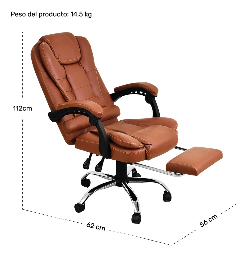 SILLA RACK & PACK DE ESCRITORIO MASAJE OFICINA EJECUTIVA RECLINABLE - 8