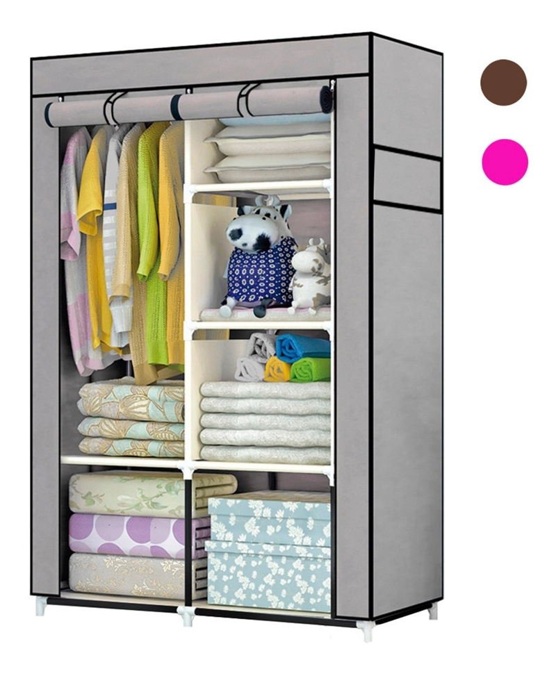 CLOSET RACK & PACK ORGANIZADOR ARMARIO TELA COMPARTIMIENTO 6 ANAQUELES - 1