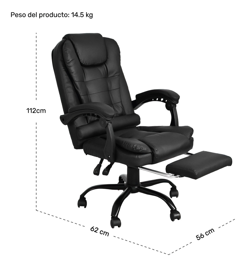 SILLA RACK & PACK DE ESCRITORIO MASAJE OFICINA EJECUTIVA RECLINABLE - 8