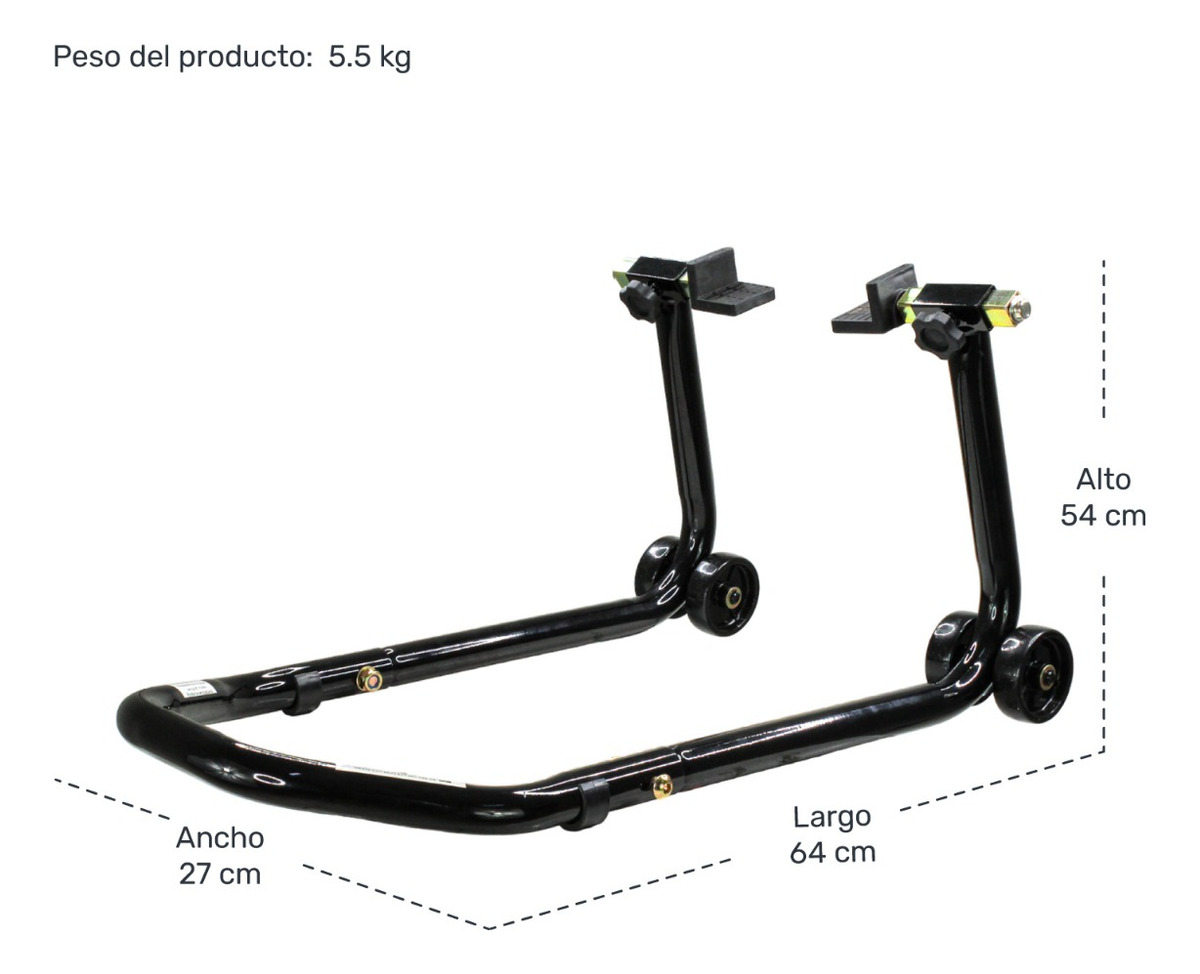CABALLETE GUTSTARK SOPORTE ELEVADOR PARA MOTO 450KG UNIVERSAL - 9