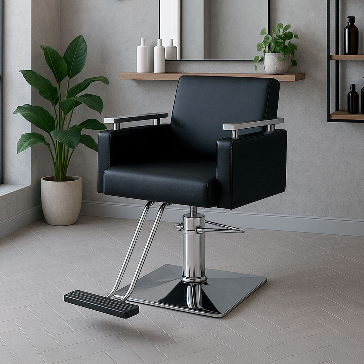 SILLA NANOFORT SILLON BARBERIA ESTETICA HIDRAULICO DE RESPALDO FIJO - 2