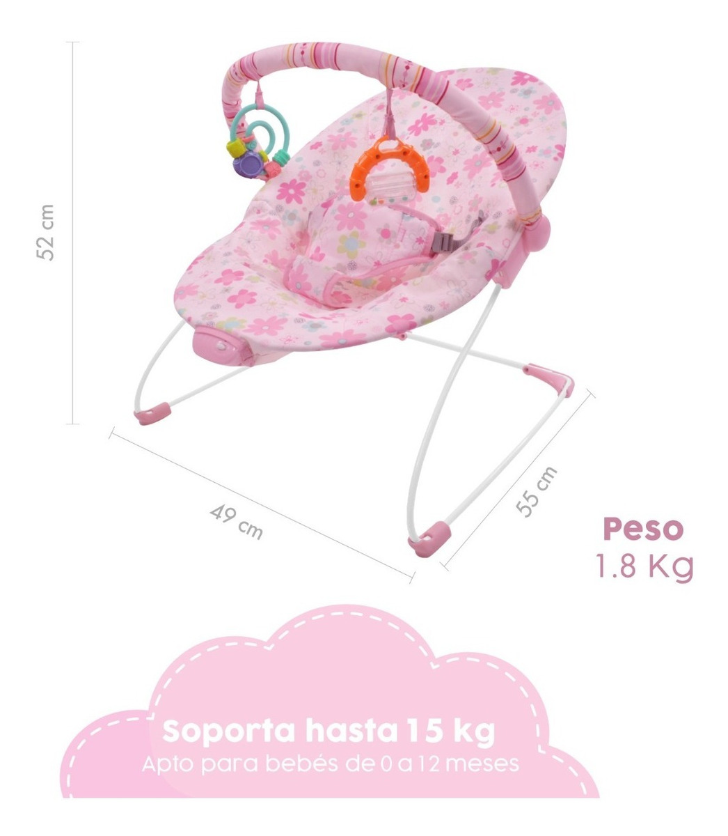 SILLA LITTLE MONKEY MECEDORA BEBE BOUNCER VIBRADORA ELECTRICA - 4