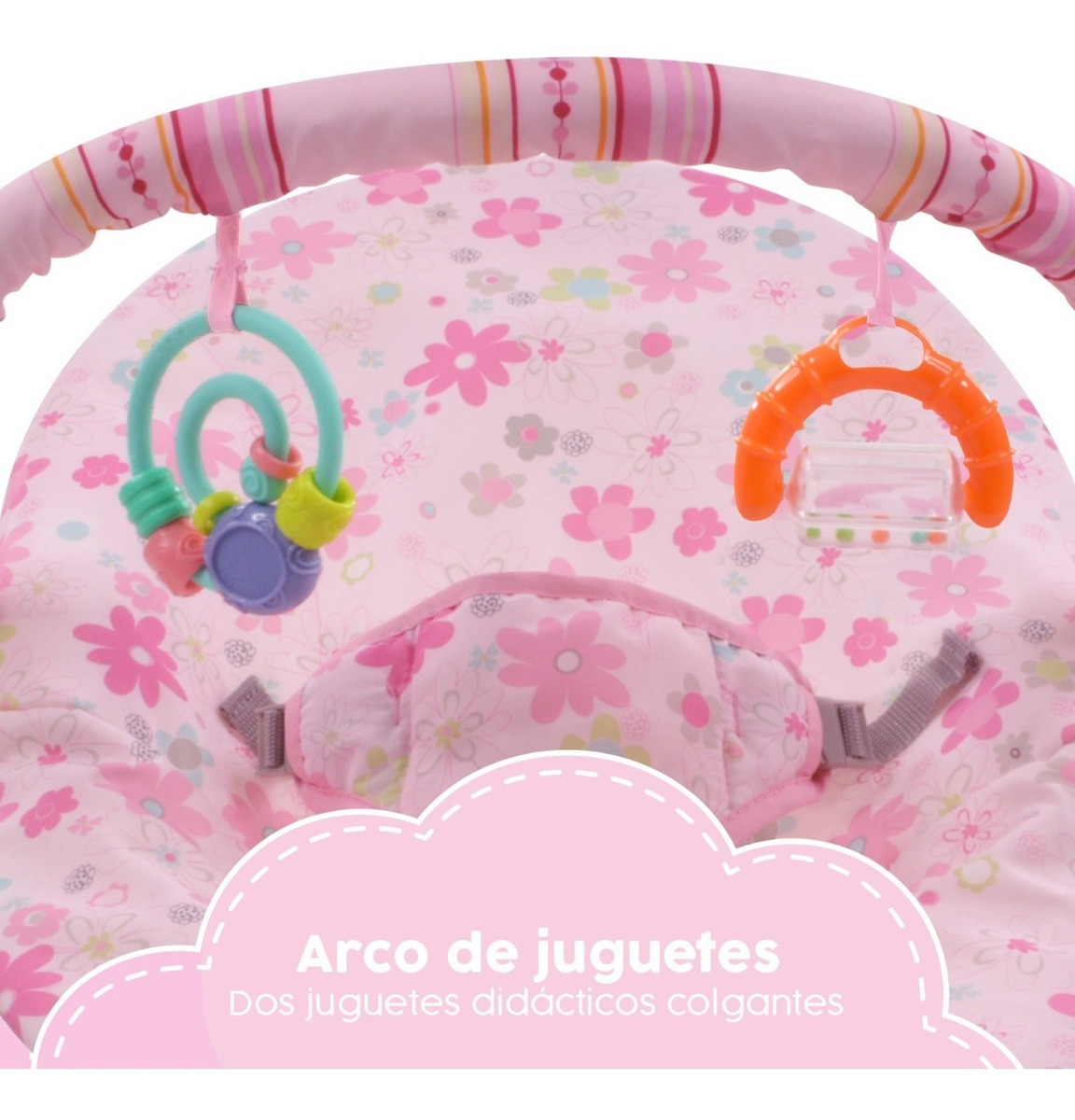 SILLA LITTLE MONKEY MECEDORA BEBE BOUNCER VIBRADORA ELECTRICA - 5