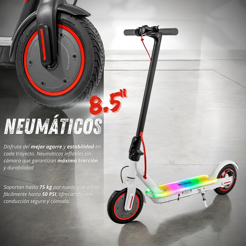 SCOOTER ELE CTRICO CENTURFIT PLEGABLE 32KM LED 120KG PATIN - 2