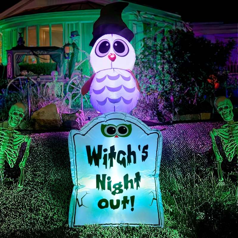 INFLABLE DECO HALLOWEEN RACK & PACK 120 CM TUMBA FANTASMA LED - 2