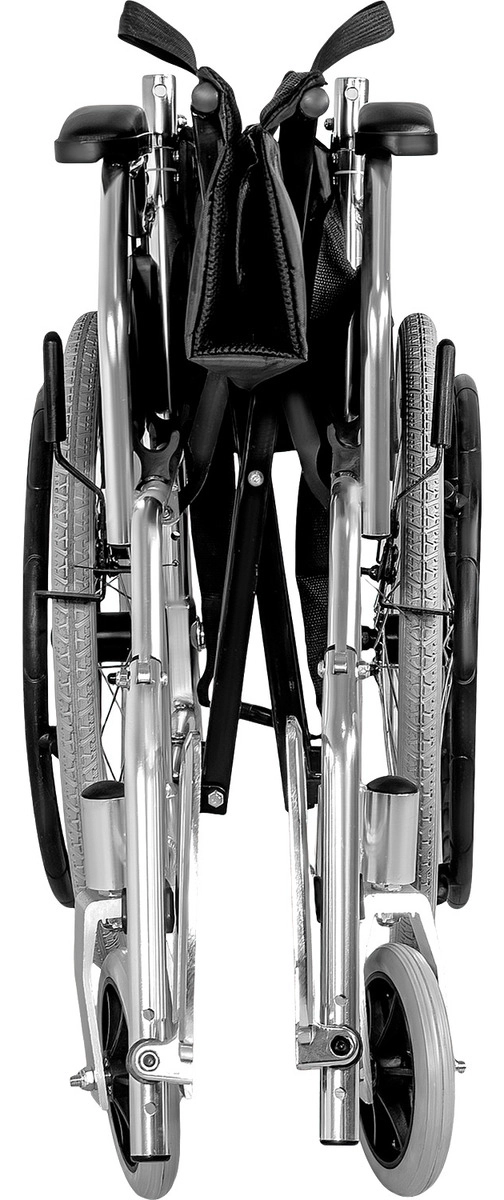 SILLA RUEDAS LIGERA PLEGABLE NANOFORT DOBLE FRENO RESISTENTE 120KG - 4
