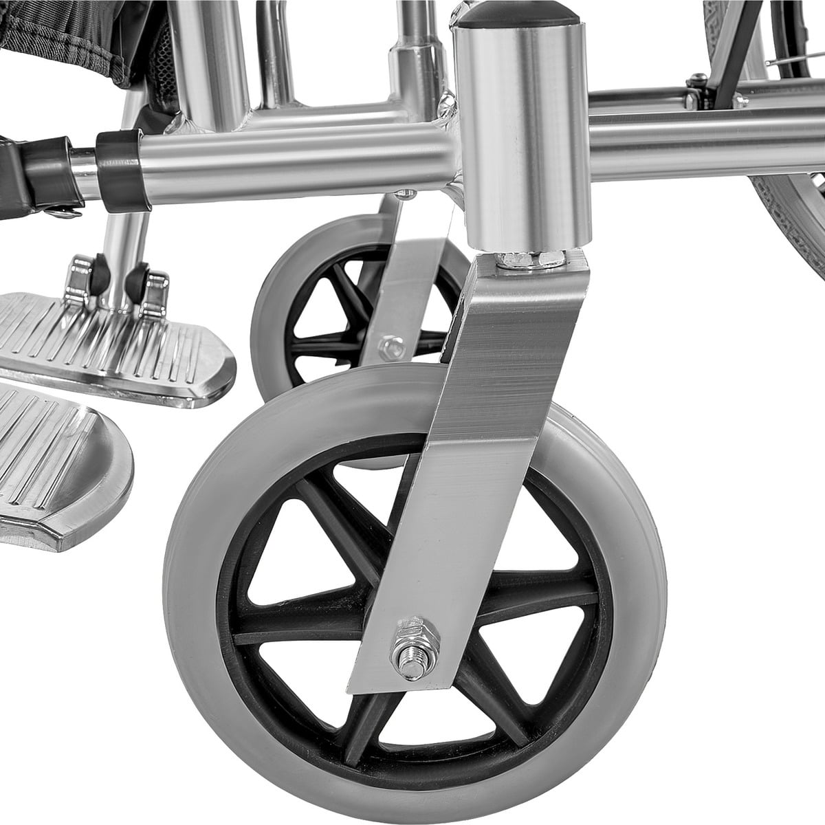 SILLA RUEDAS LIGERA PLEGABLE NANOFORT DOBLE FRENO RESISTENTE 120KG - 5