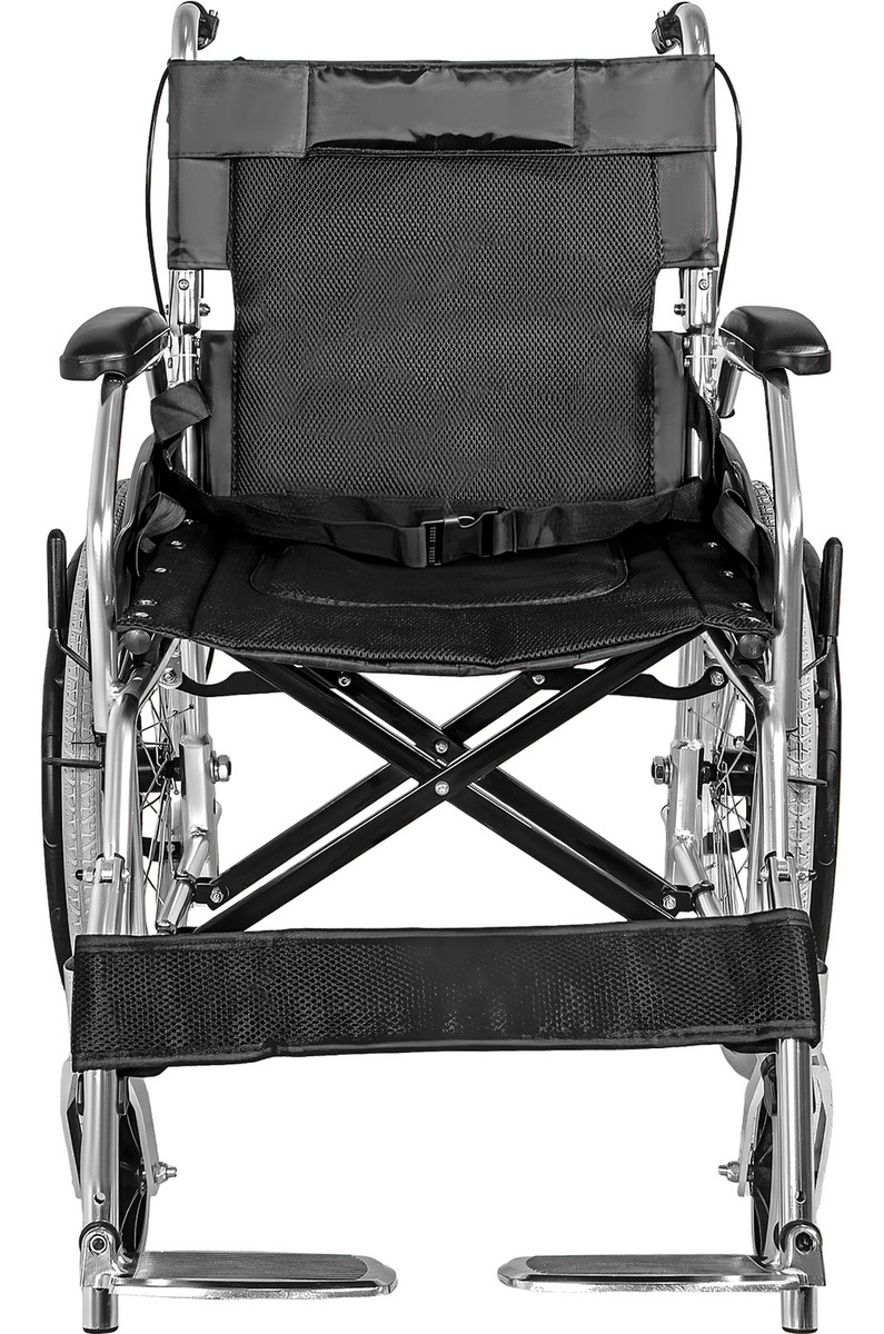 SILLA RUEDAS LIGERA PLEGABLE NANOFORT DOBLE FRENO RESISTENTE 120KG - 7