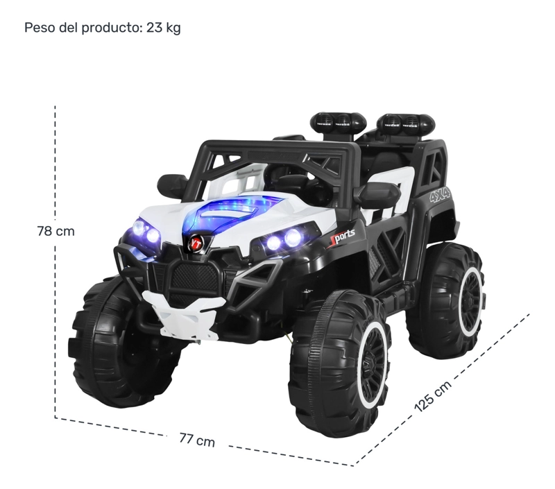 LITTLE MONKEY BUGGY 4X4 ELE CTRICO PARA NIÑOS BATERIA - 6