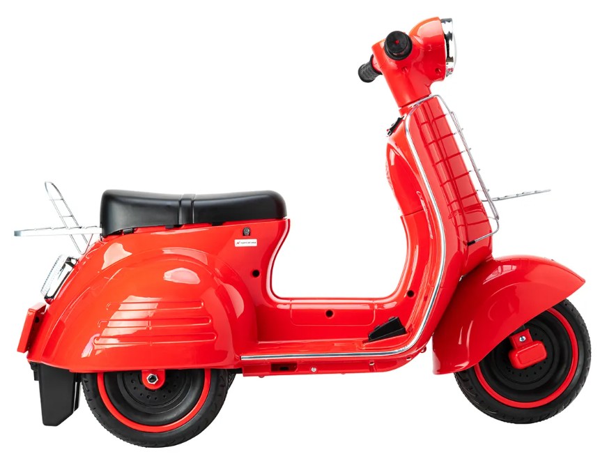 MOTO ELECTRICA LITTLE MONKEY PARA NIÑOS VINTAGE MONTABLE A BATERIA PEDAL COLOR ROJO - 2