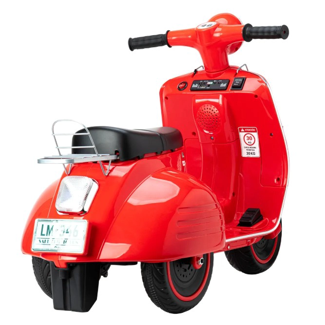 MOTO ELECTRICA LITTLE MONKEY PARA NIÑOS VINTAGE MONTABLE A BATERIA PEDAL COLOR ROJO - 3