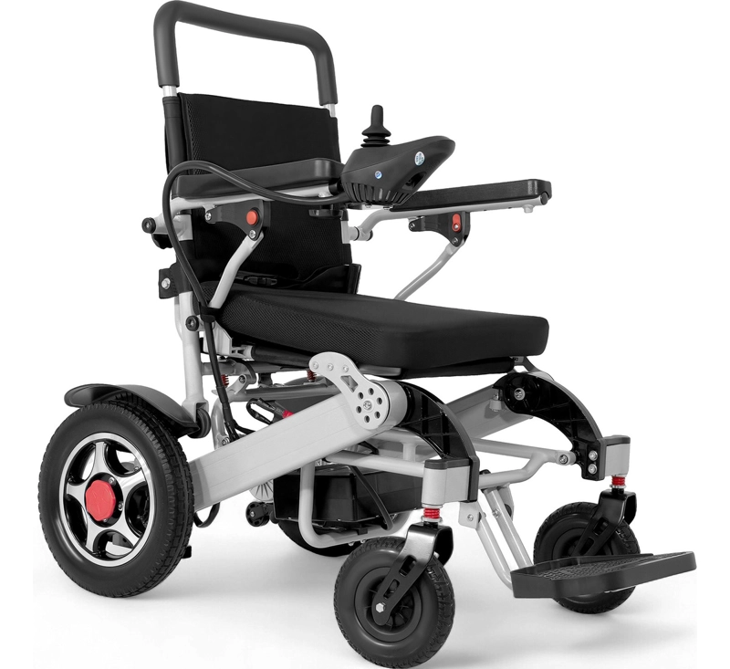 SILLA RUEDAS ELECTRICA PLEGABLE NANOFORT ACERO CONTROLADOR 5 VL NEGRO - 2