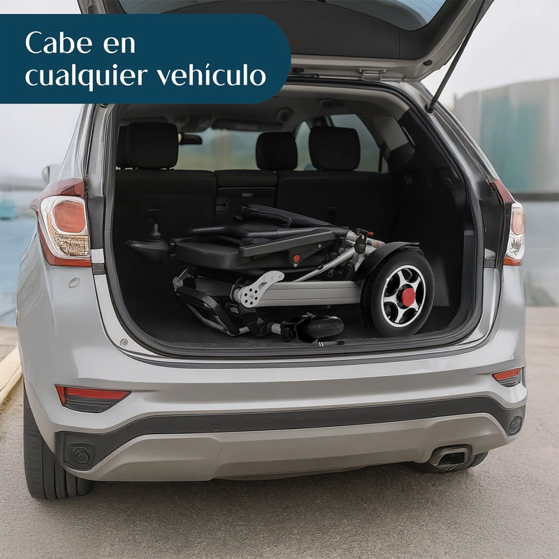 SILLA RUEDAS ELECTRICA PLEGABLE NANOFORT ACERO CONTROLADOR 5 VL NEGRO - 8
