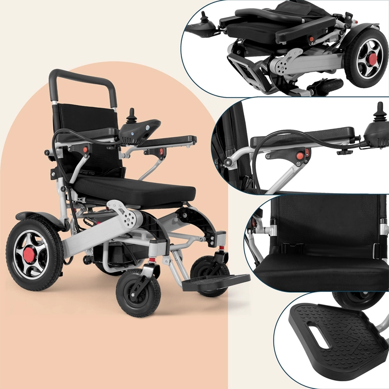 SILLA RUEDAS ELECTRICA PLEGABLE NANOFORT ACERO CONTROLADOR 5 VL NEGRO - 9