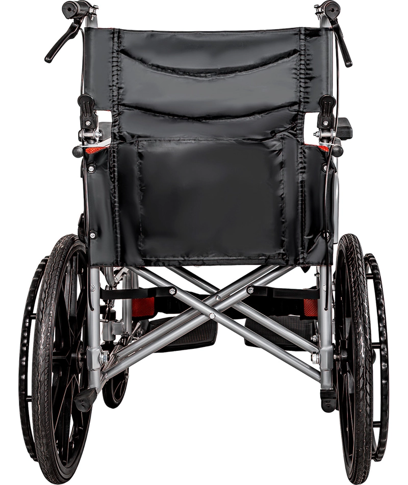 SILLA RUEDAS PLEGABLE NANOFORT ALUMINIO LIGERA PREMIUM ROJA - 5