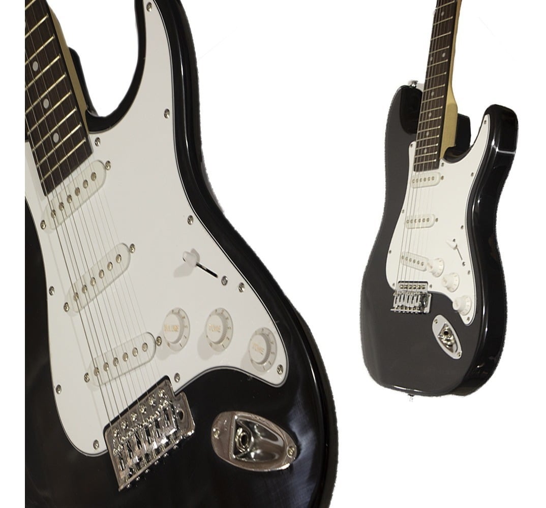 GUITARRA ELECTRICA CON AMPLIFICADOR AUDIOTEK COLOR NEGRO - 4