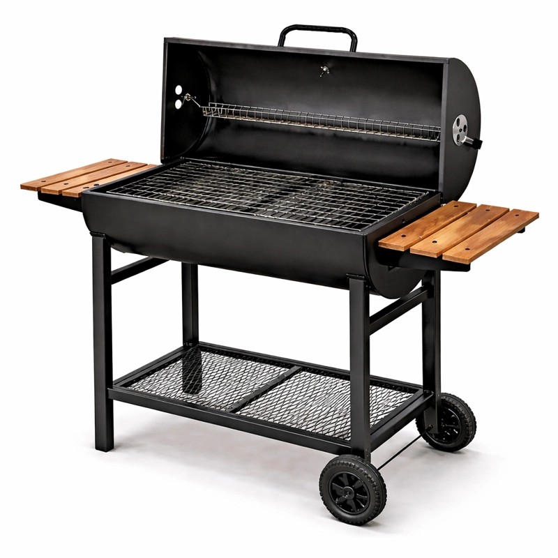 PARRILLA A CARBON ASADOR BBQ QUINCHO GRILL 70CM MOVIL RUEDAS - 1