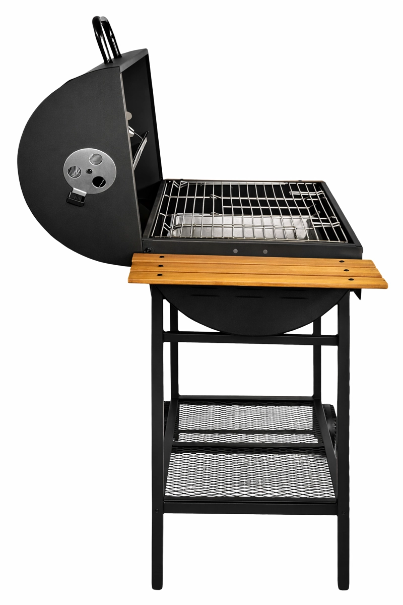 PARRILLA A CARBON ASADOR BBQ QUINCHO GRILL 70CM MOVIL RUEDAS - 4